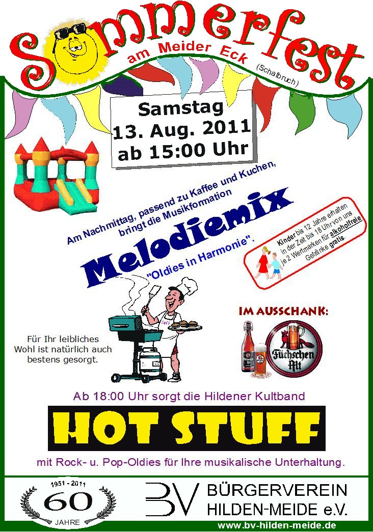 Bürgerverein Hilden-Meide e.V., Sommerfest 2011